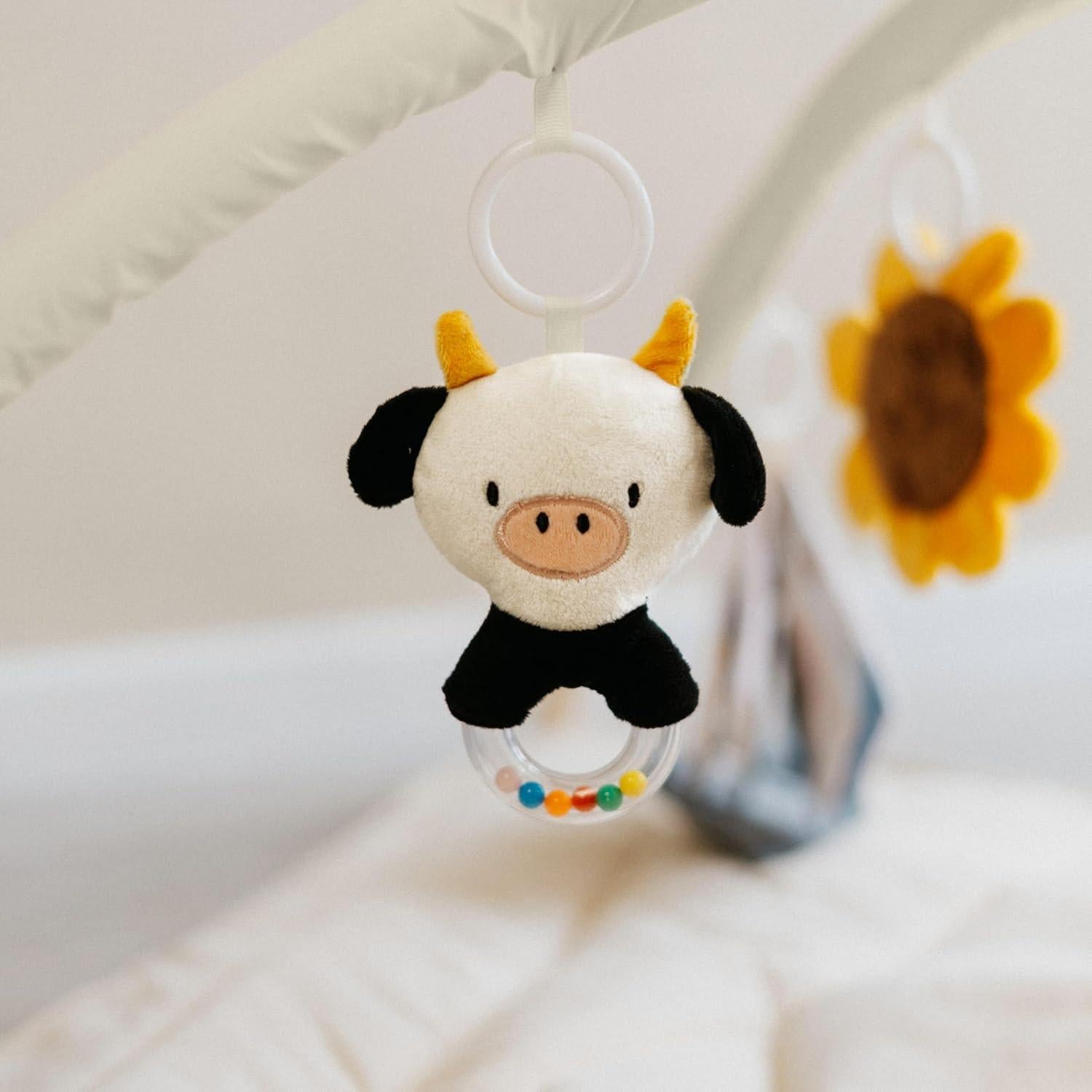 Alfombra de Juego para Bebés ZICOTO Beige 88.9x88.9 cm con Juguetes