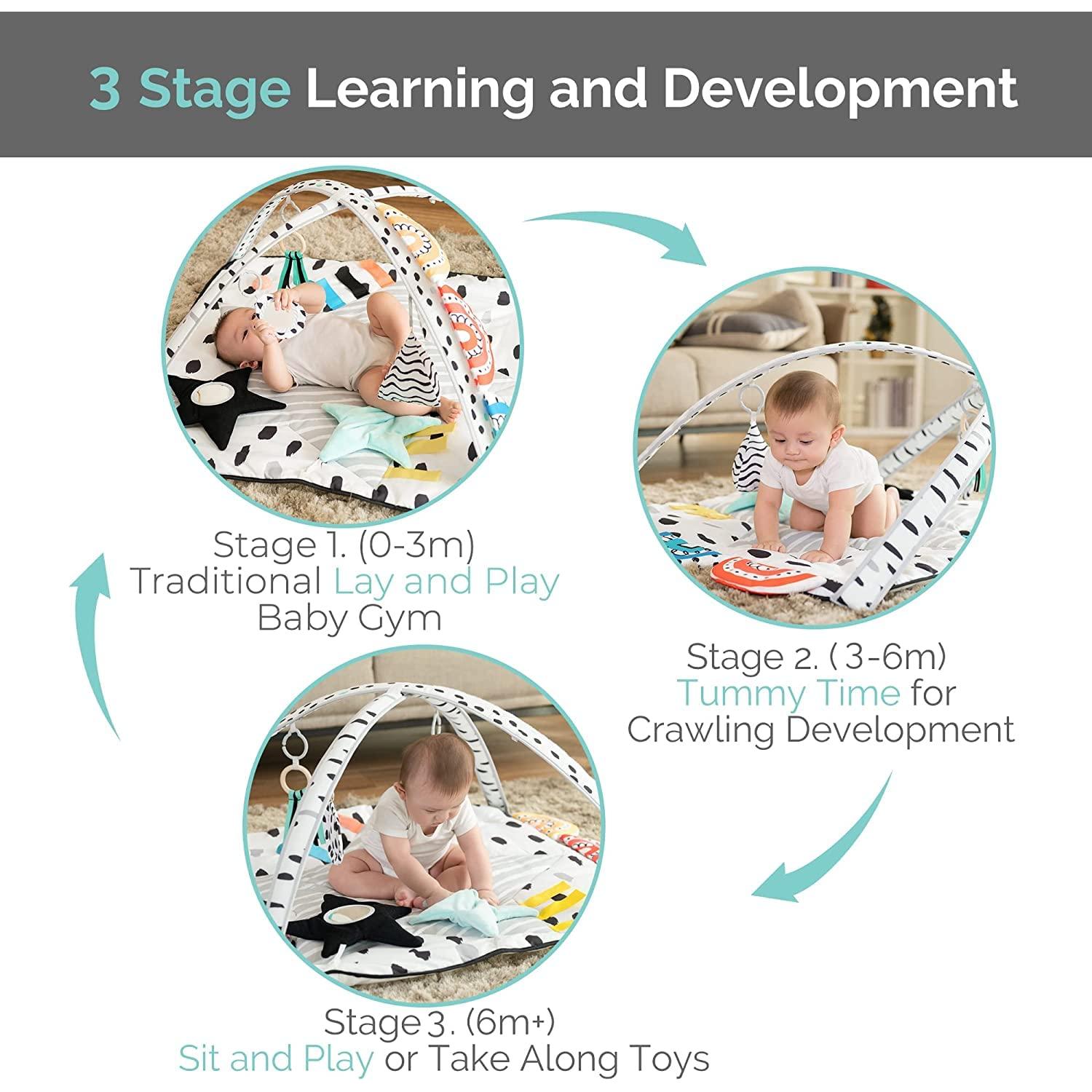 Alfombra de Juego LADIDA Arcoíris 81x81 cm para Bebés