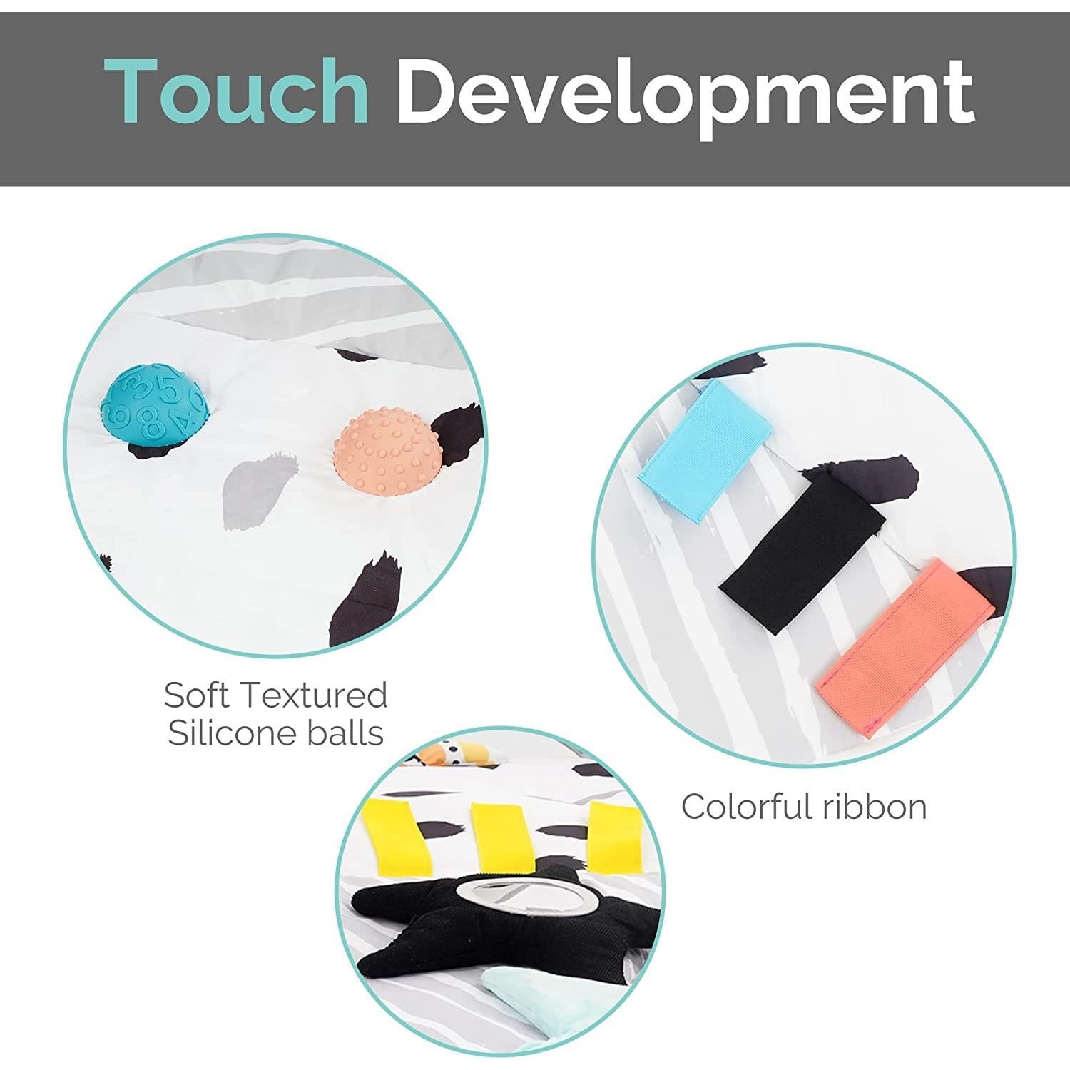 Alfombra de Juego LADIDA Arcoíris 81x81 cm para Bebés