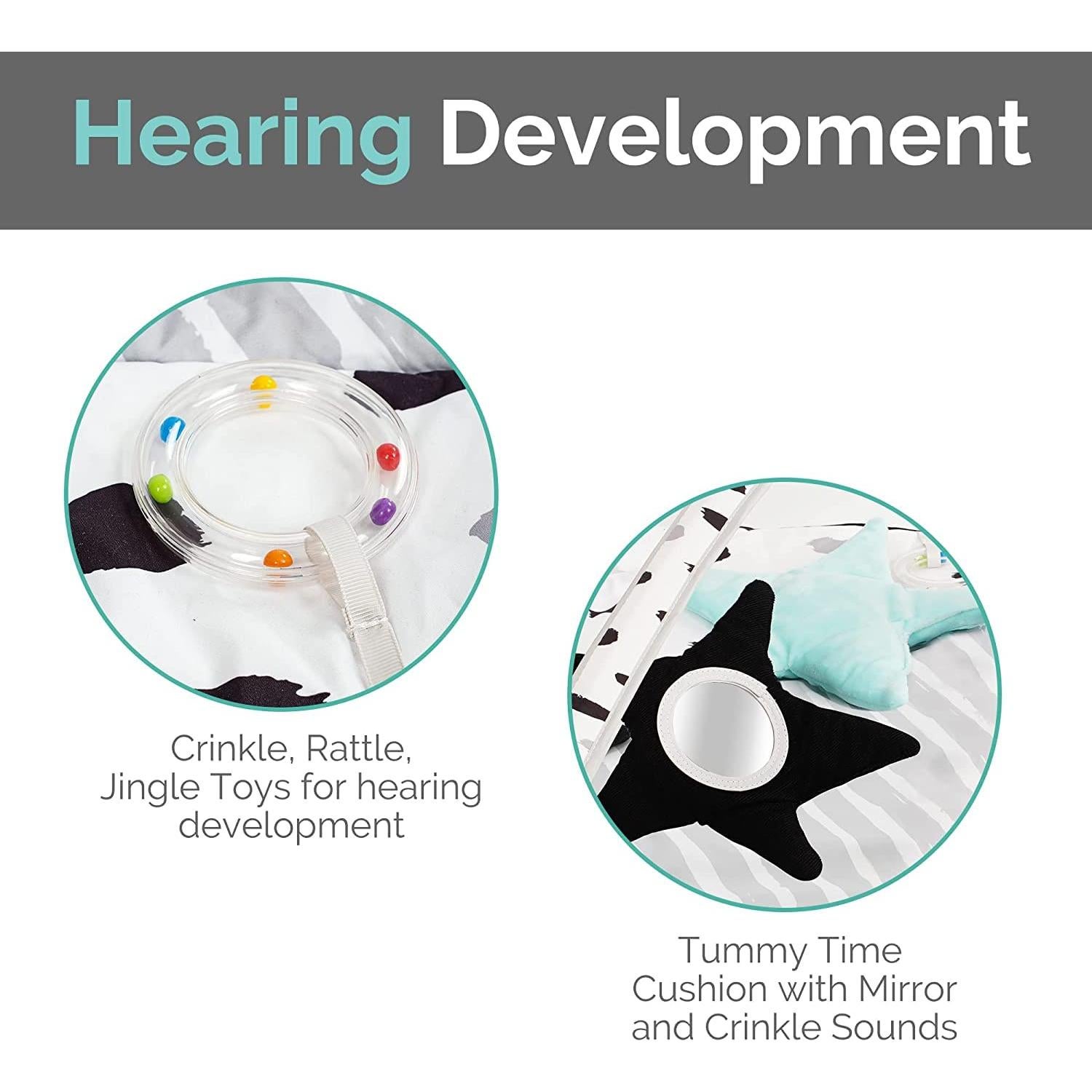 Alfombra de Juego LADIDA Arcoíris 81x81 cm para Bebés