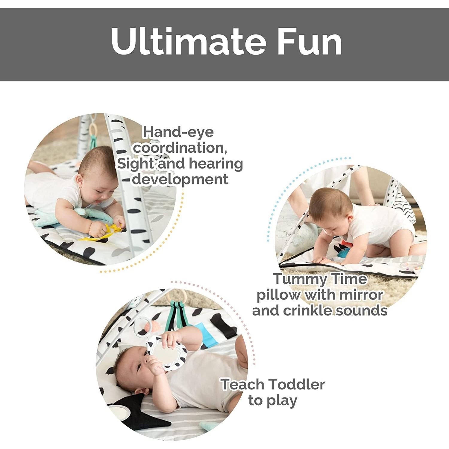 Alfombra de Juego LADIDA Arcoíris 81x81 cm para Bebés