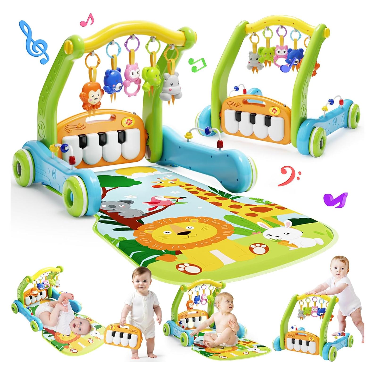 Alfombra de Juego y Andador para Bebés 2 en 1 - Verde