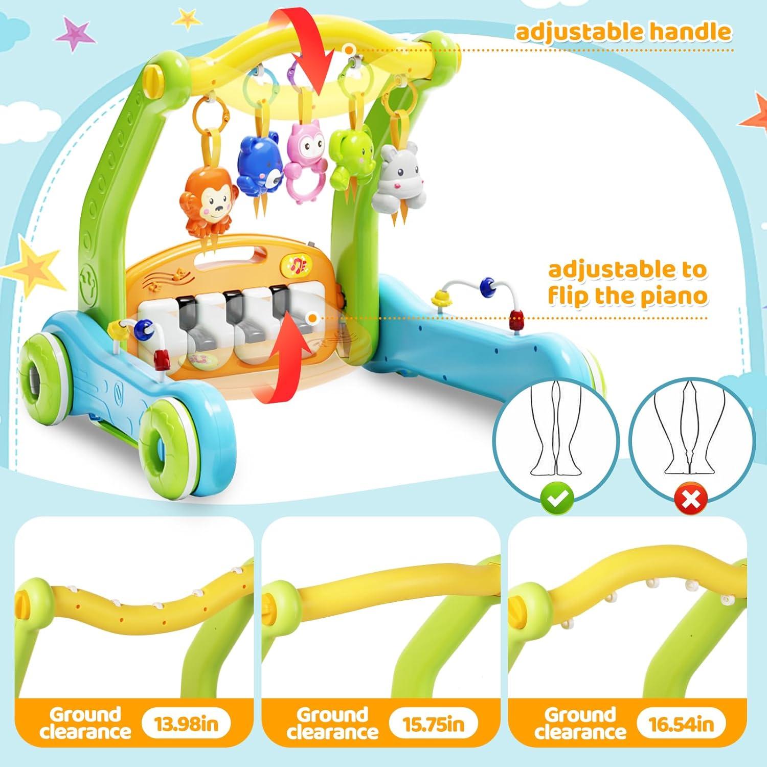 Alfombra de Juego y Andador para Bebés 2 en 1 - Verde