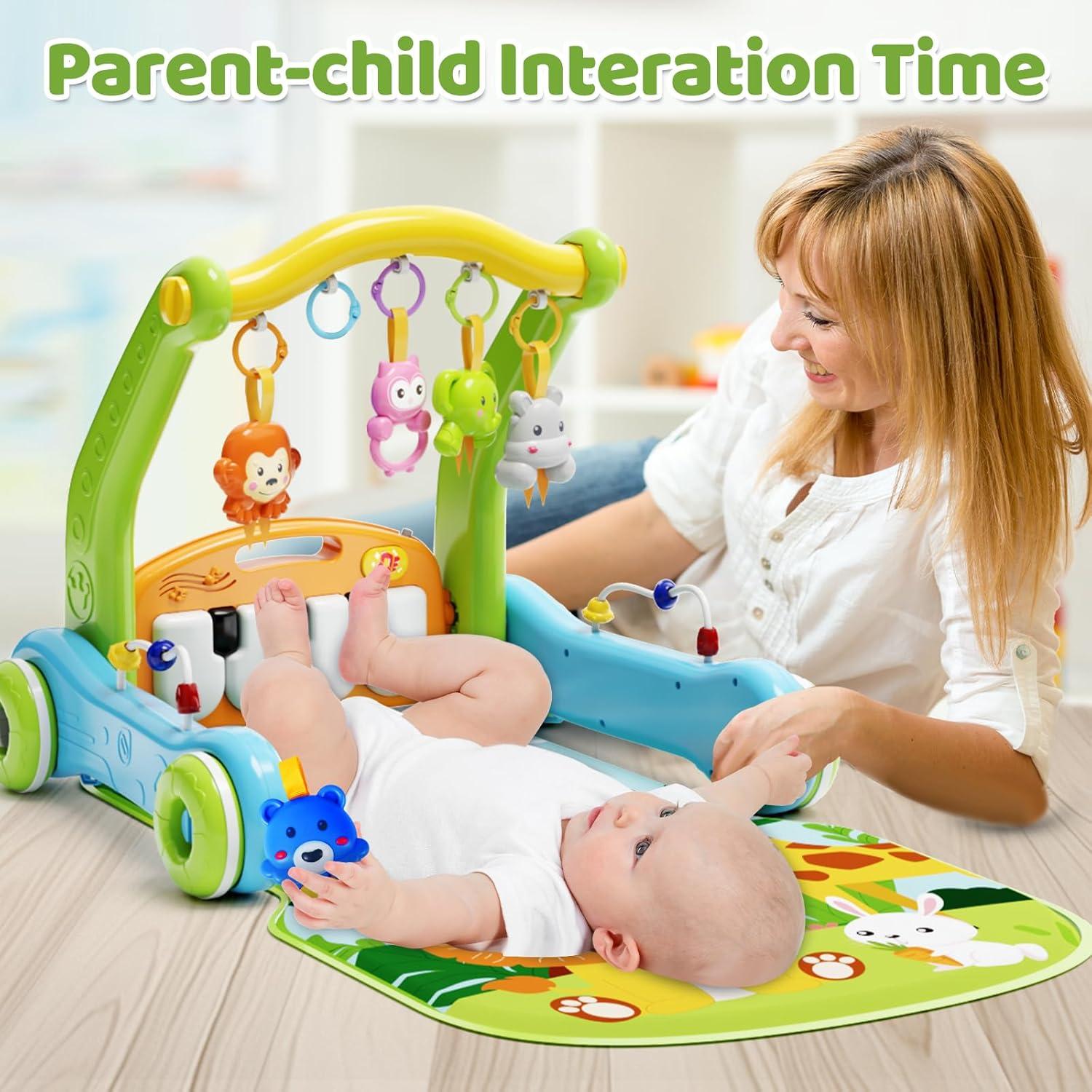 Alfombra de Juego y Andador para Bebés 2 en 1 - Verde