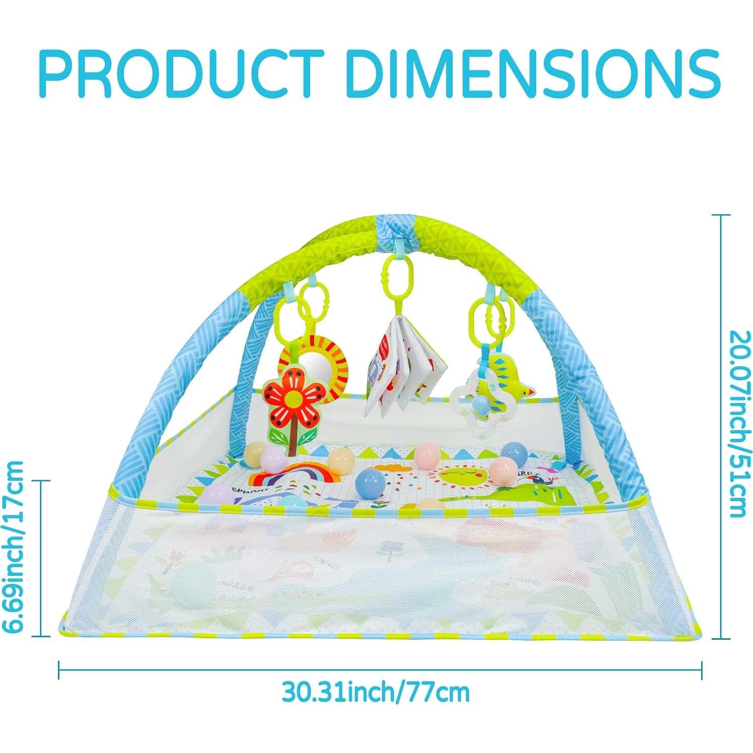 Alfombra de Juego para Bebés Dr.Rapeti 81x81 cm con Pelotas