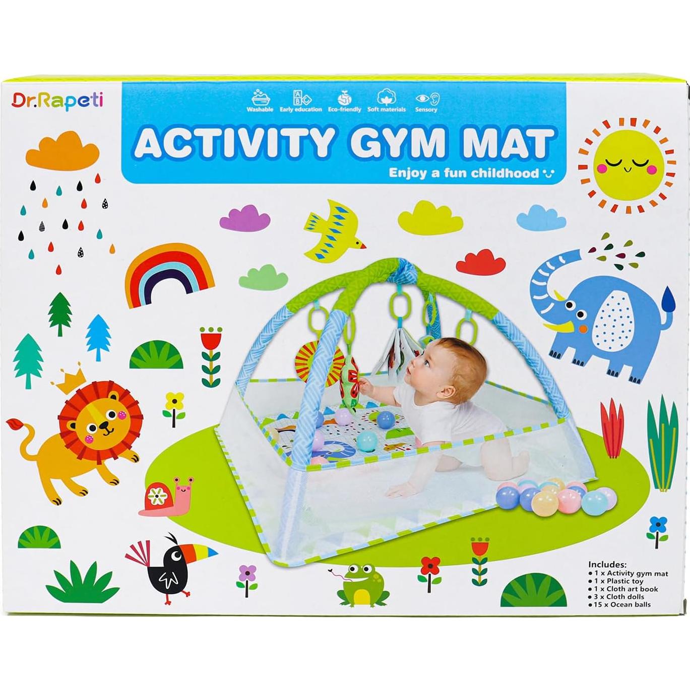 Alfombra de Juego para Bebés Dr.Rapeti 81x81 cm con Pelotas