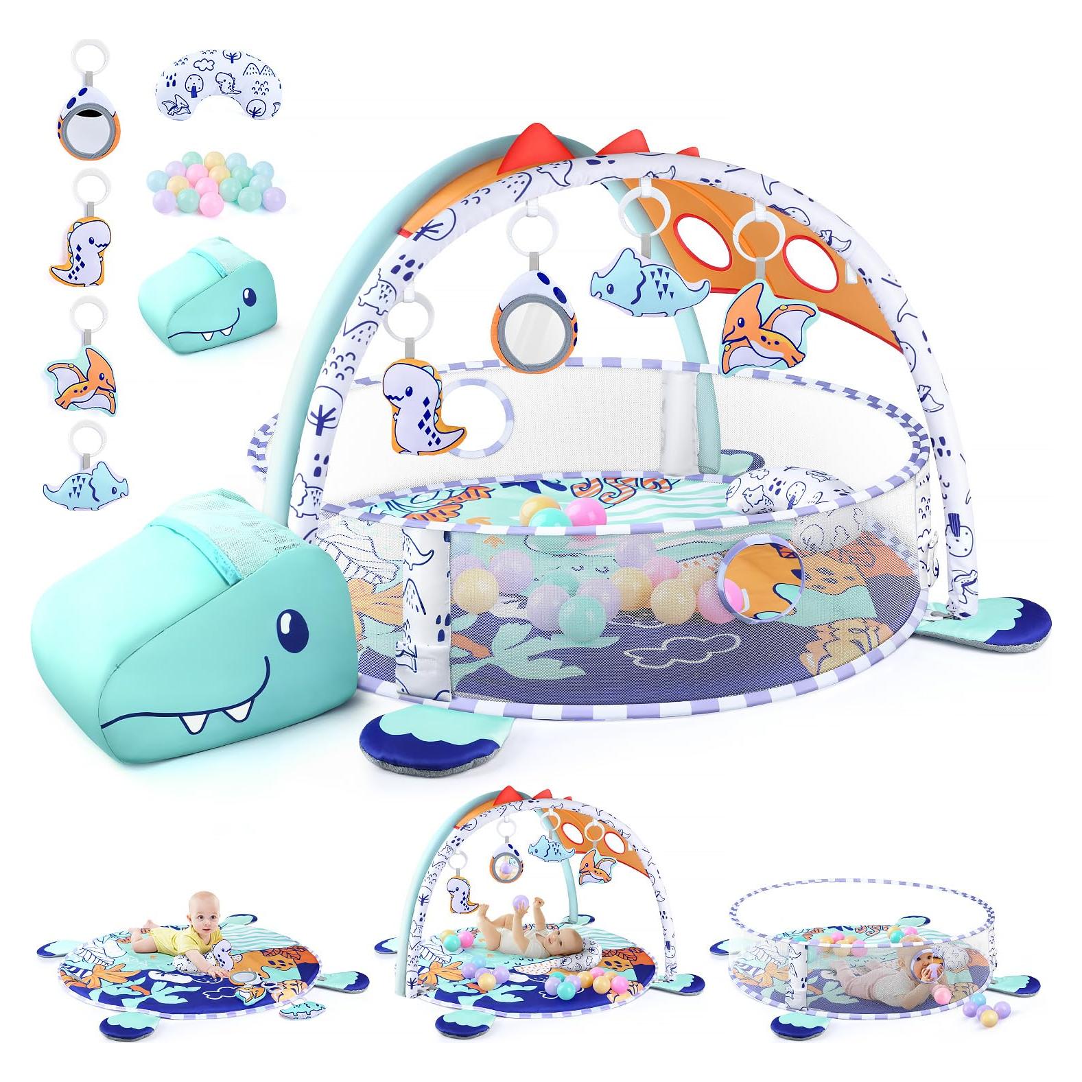 Alfombra de Juego 5-en-1 WeeHomm Dinosaurios 88.9 cm Lavable