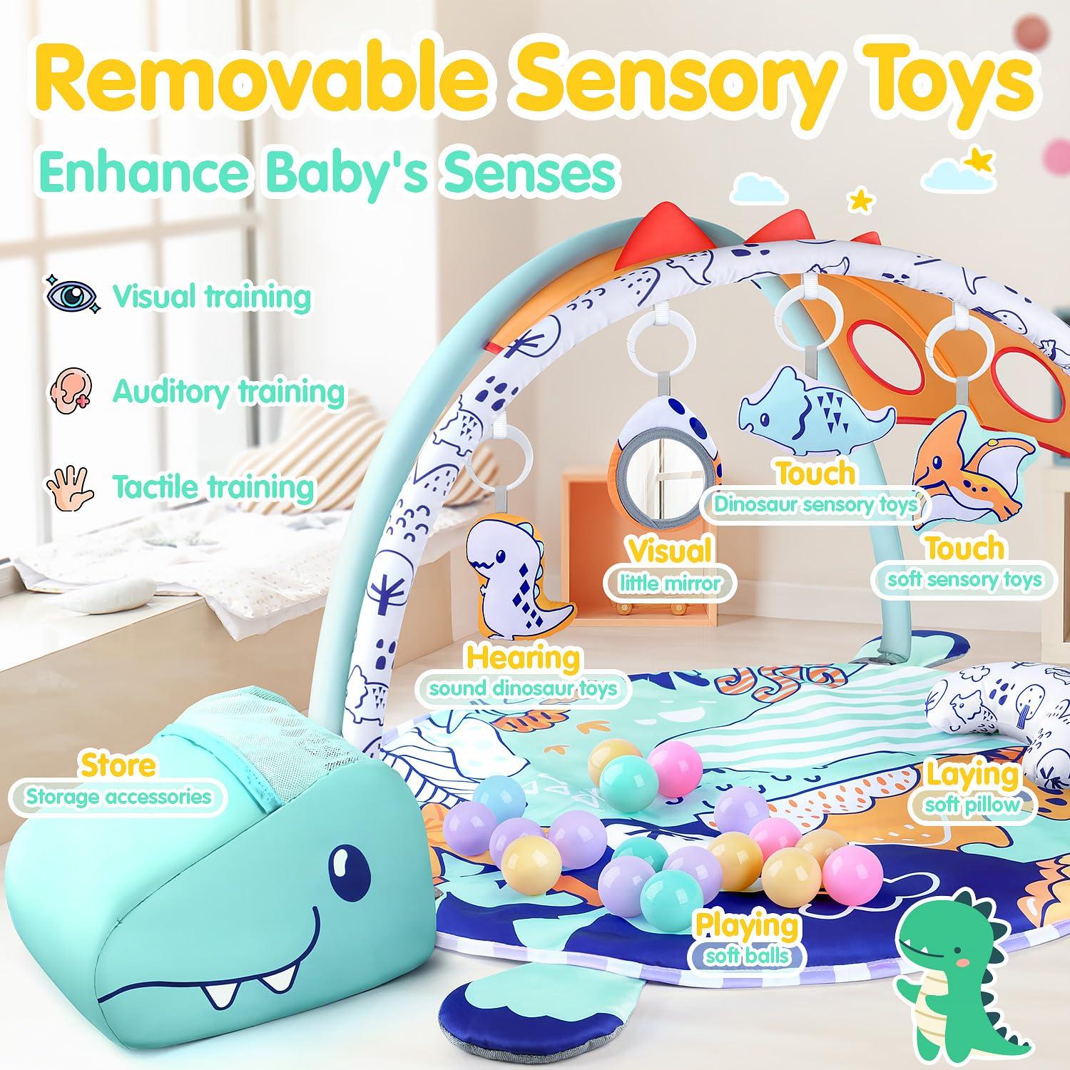 Alfombra de Juego 5-en-1 WeeHomm Dinosaurios 88.9 cm Lavable