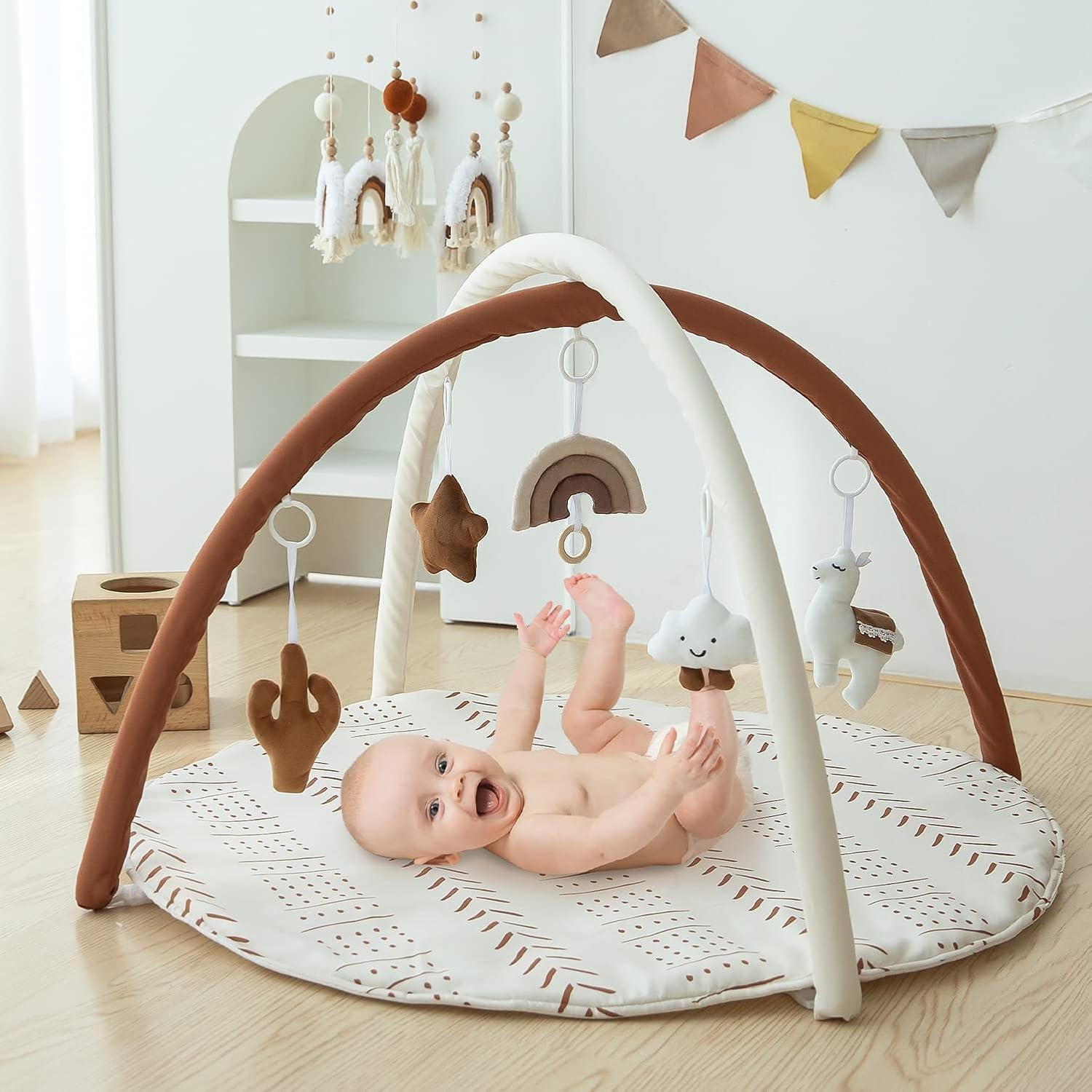 Gimnasio de Actividades para Bebés Razee con Alfombra y 5 Juguetes