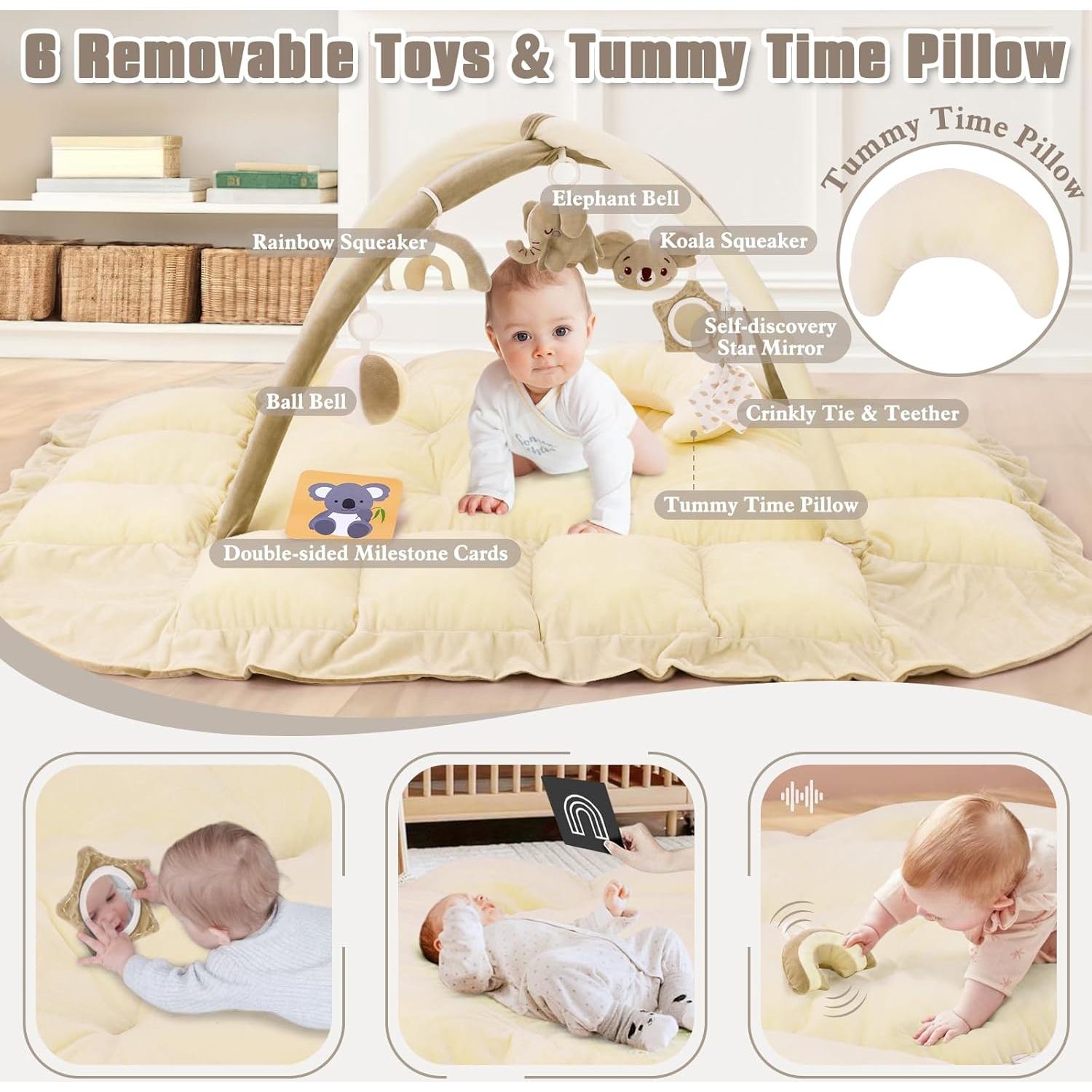 Gimnasio de Juego 5-en-1 Foryoomi Crema para Bebés