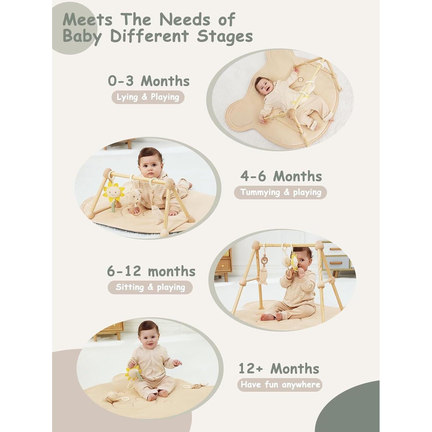 Gimnasio de Juego de Madera 4 en 1 Dongguanshi 1.42kg