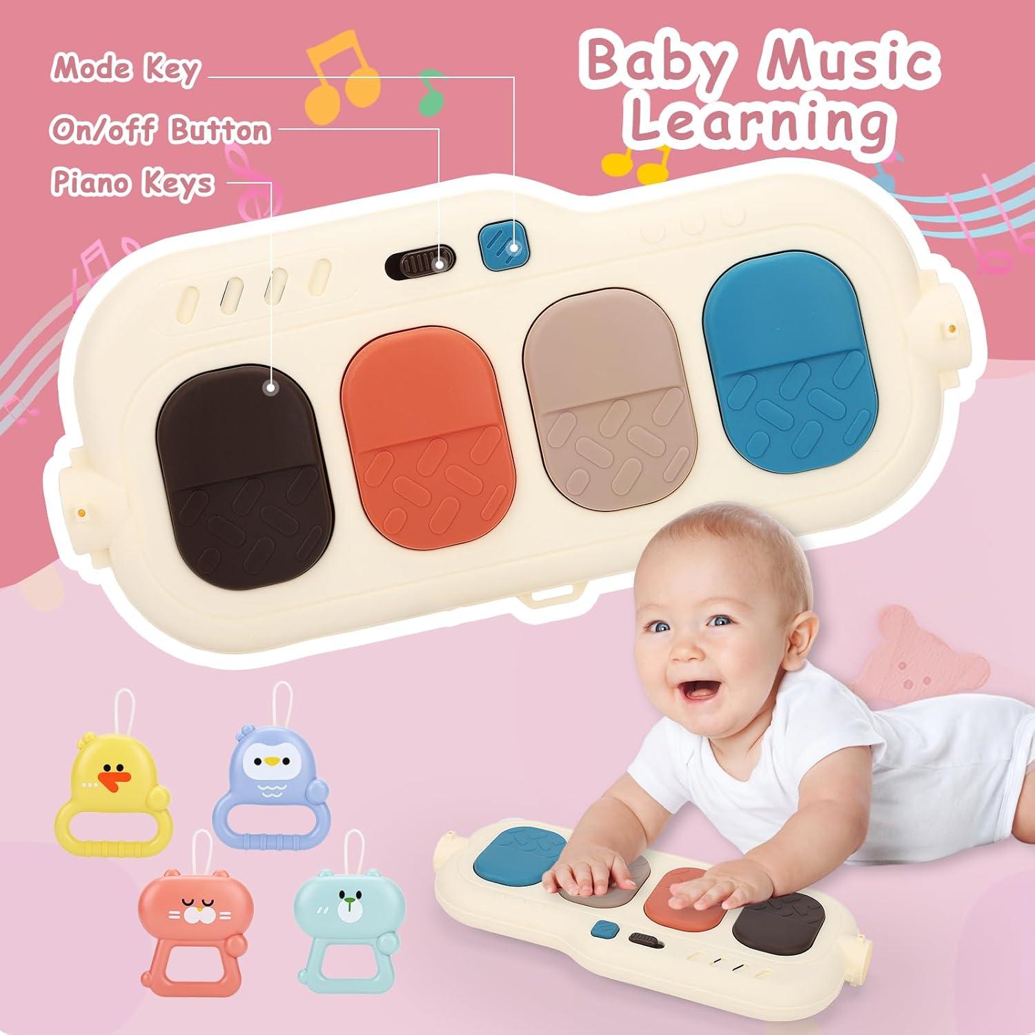 Gimnasio de Juego para Bebés Rosa - Andador y Piano Musical