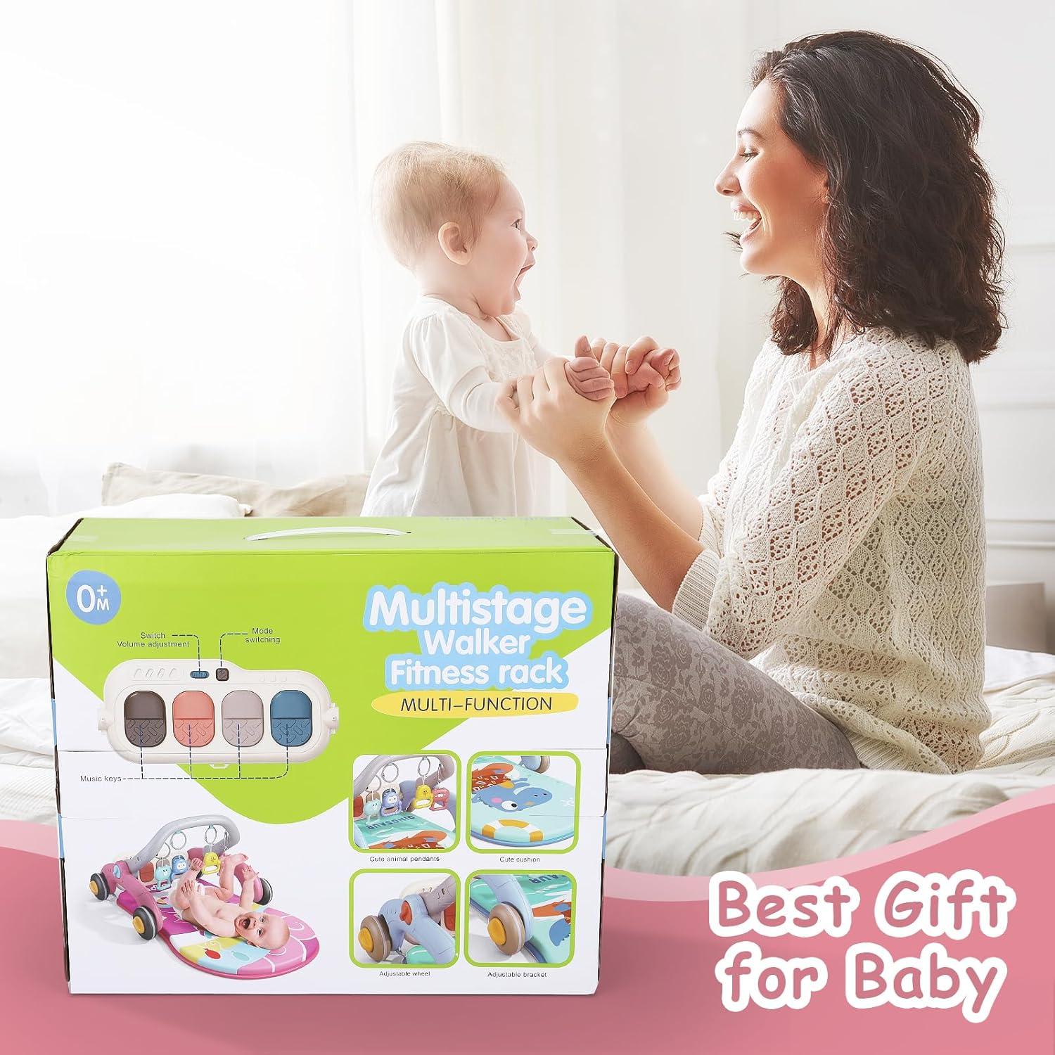 Gimnasio de Juego para Bebés Rosa - Andador y Piano Musical