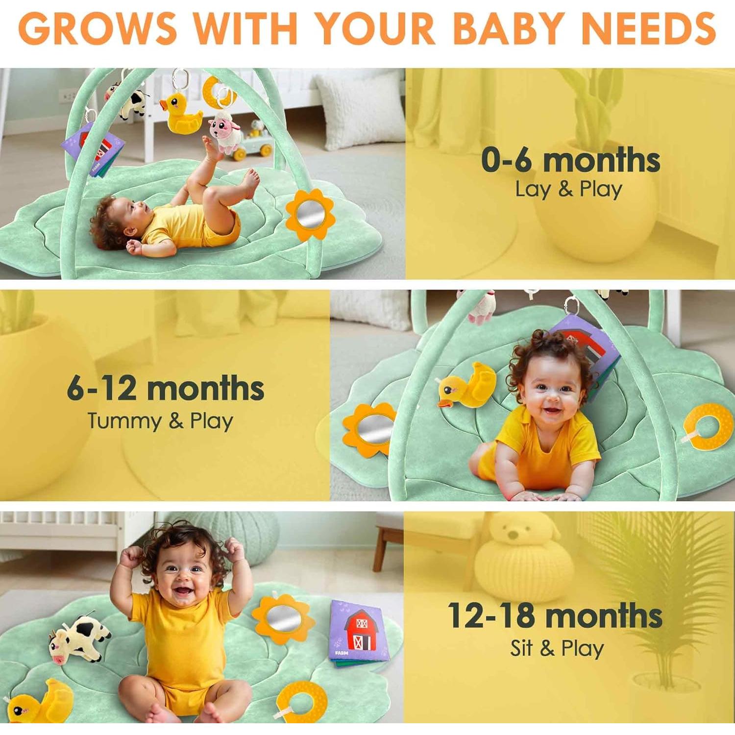 Gimnasio de Juego Quokka XL - Alfombra Repollo 110x90 cm