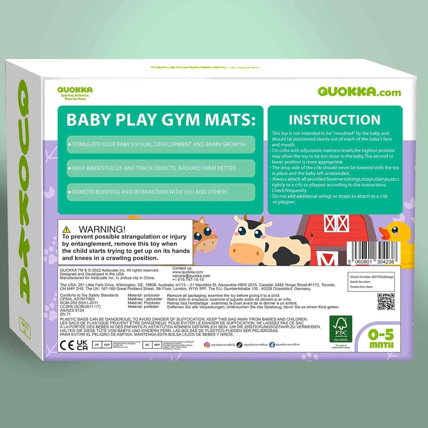 Gimnasio de Juego Quokka XL - Alfombra Repollo 110x90 cm