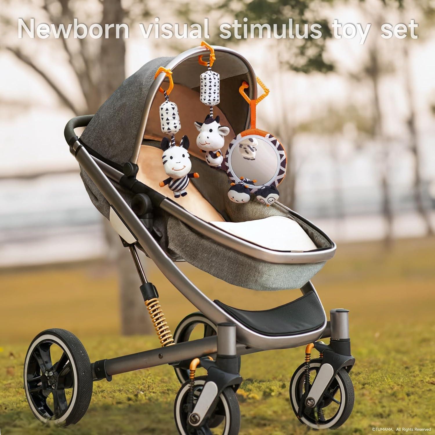 Juguetes para Bebés TUMAMA en Blanco y Negro - Sensorial 0-12 Meses