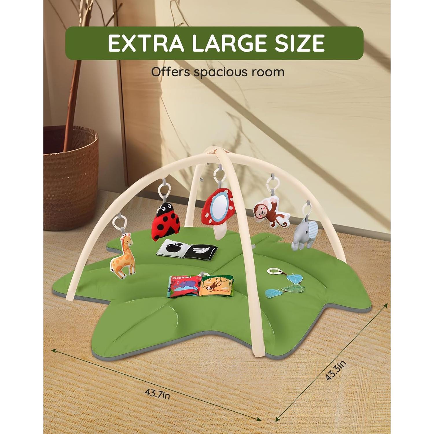 Gimnasio de Juego para Bebés Lilian&Gema - Alfombra de Actividad 111x112cm