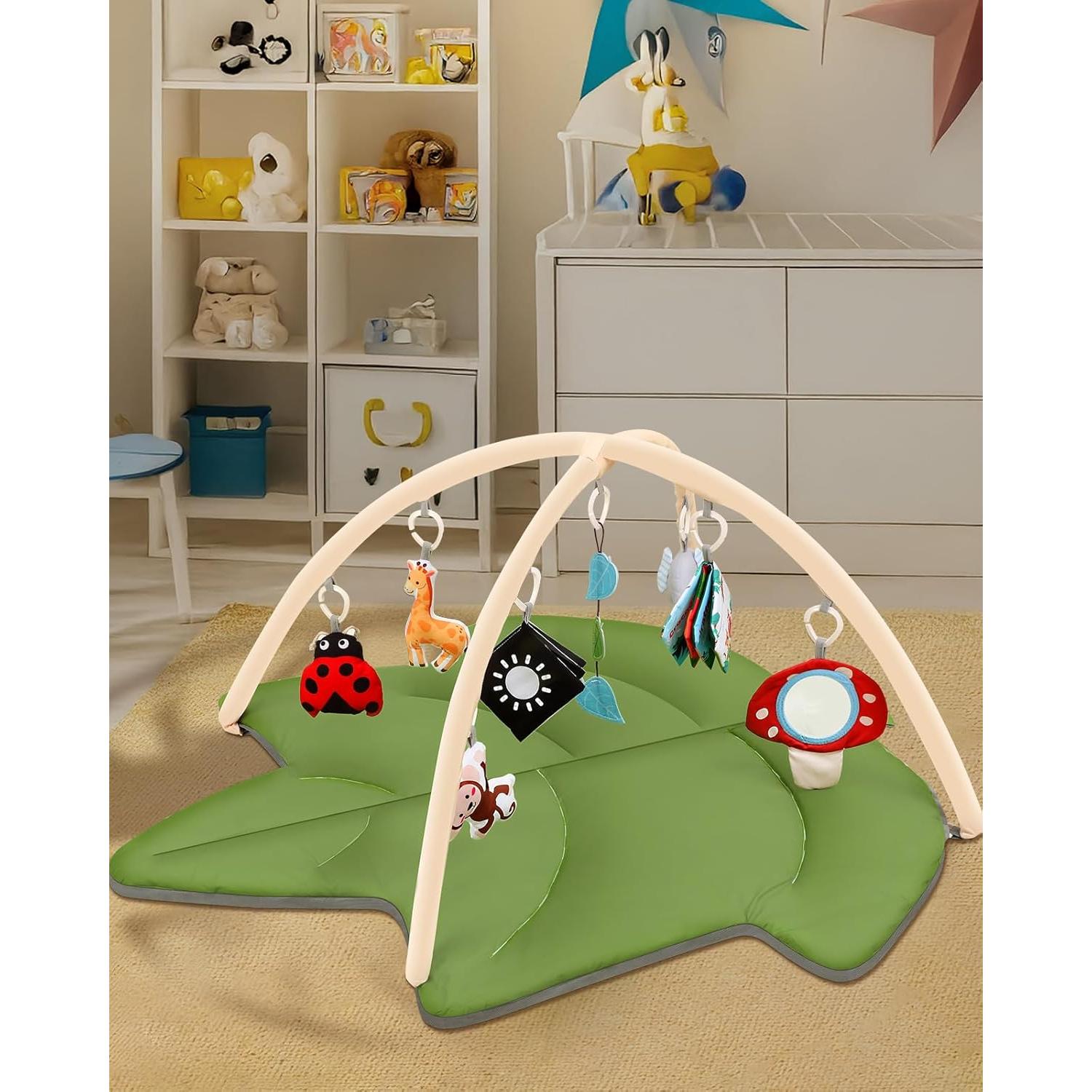 Gimnasio de Juego para Bebés Lilian&Gema - Alfombra de Actividad 111x112cm