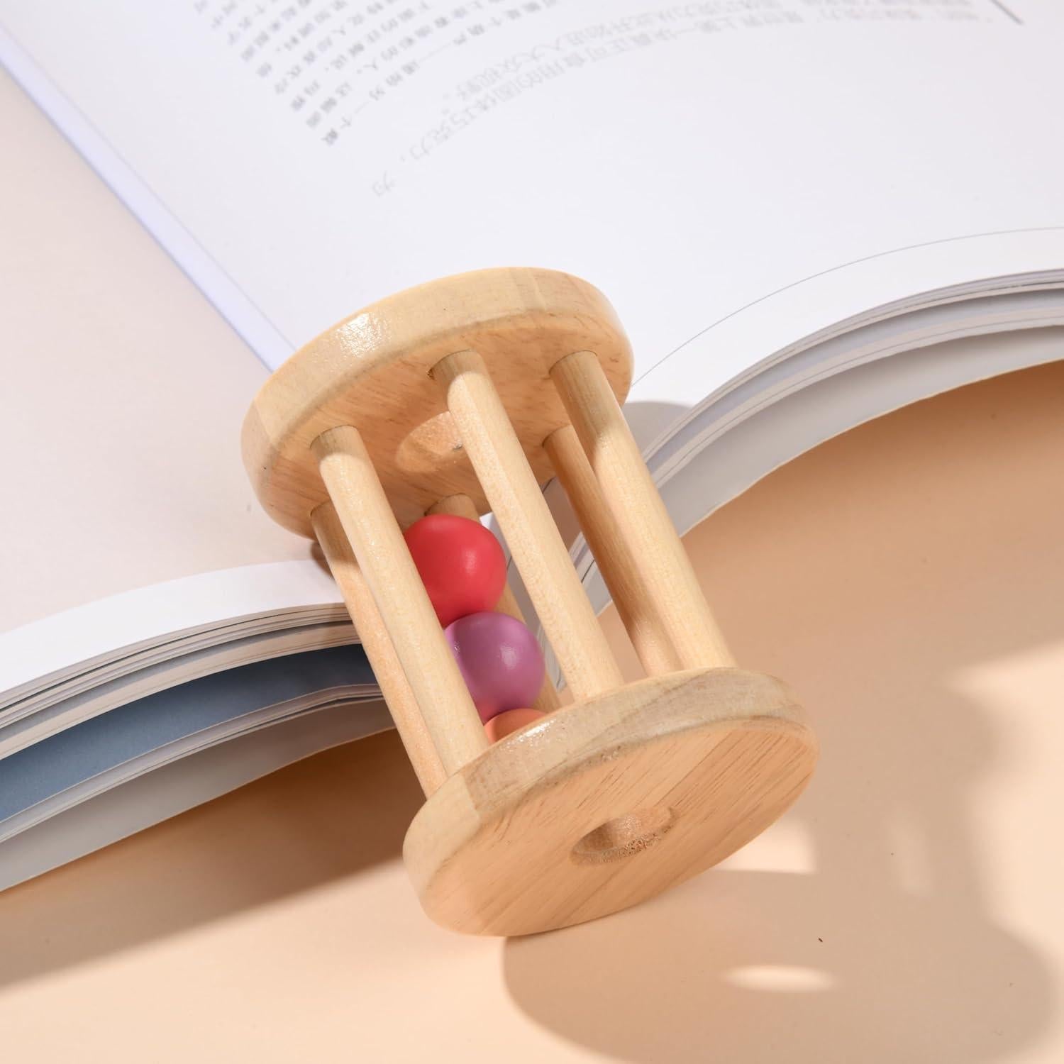 Toyssa Juguetes Educativos de Madera 6 en 1 para Bebés 0-6 Meses