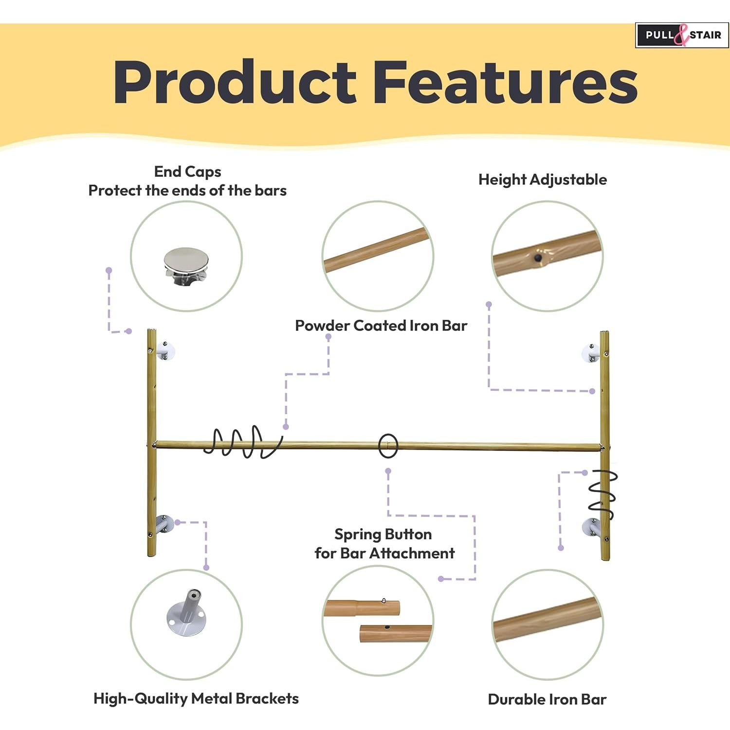 Juego de Espejo de Coordinación Montessori Pull and Stair 1.22m