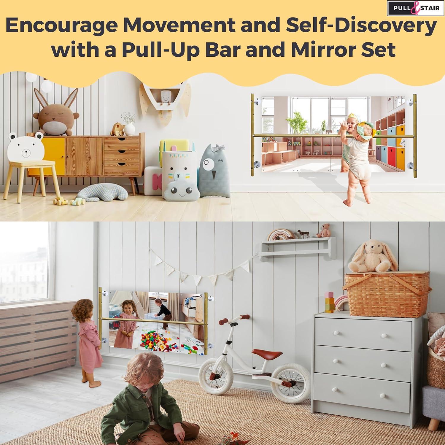 Juego de Espejo de Coordinación Montessori Pull and Stair 1.22m