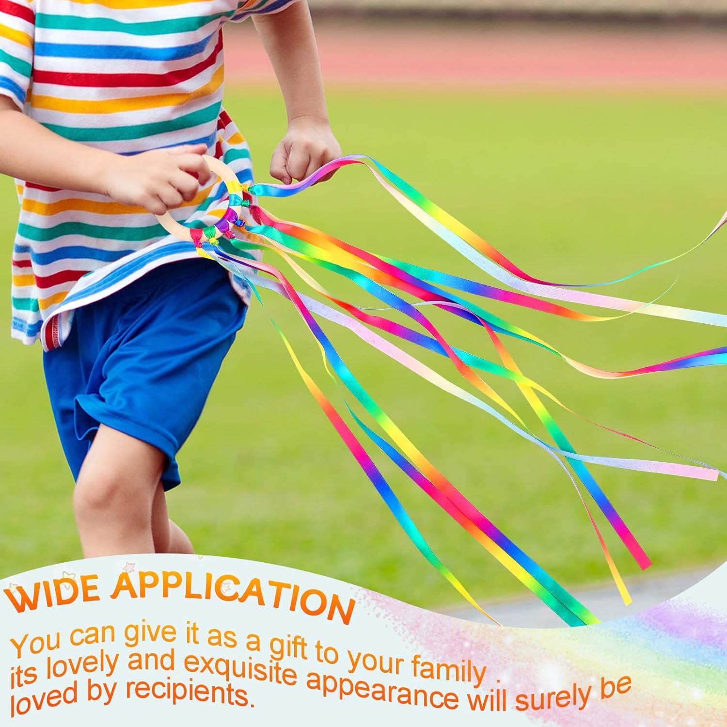 12 Piezas Juguetes de Madera Waldorf Cinta Arcoíris Educativos