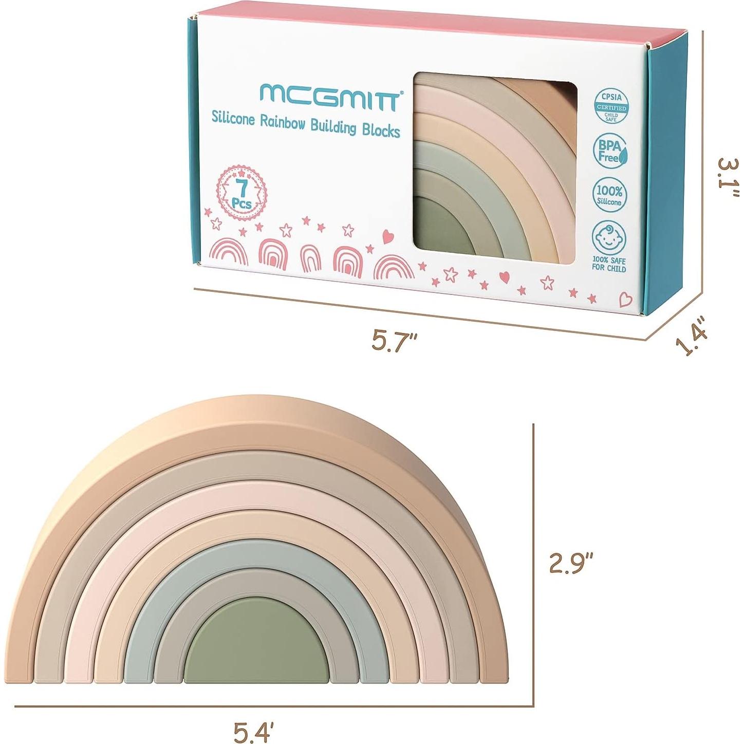 Juguete Apilable Arcoíris MCGMITT de Silicona 7 Capas