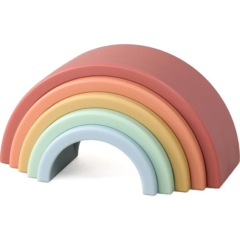 Juguete Apilable Arcoíris Itzy Ritzy - 5 Arcos Flexibles