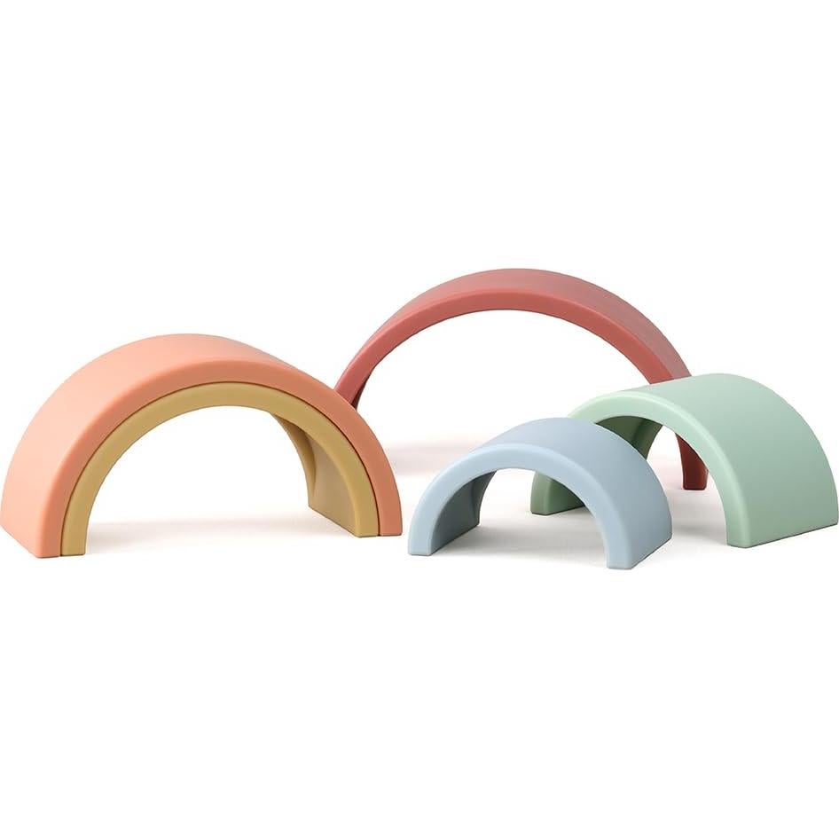 Juguete Apilable Arcoíris Itzy Ritzy - 5 Arcos Flexibles