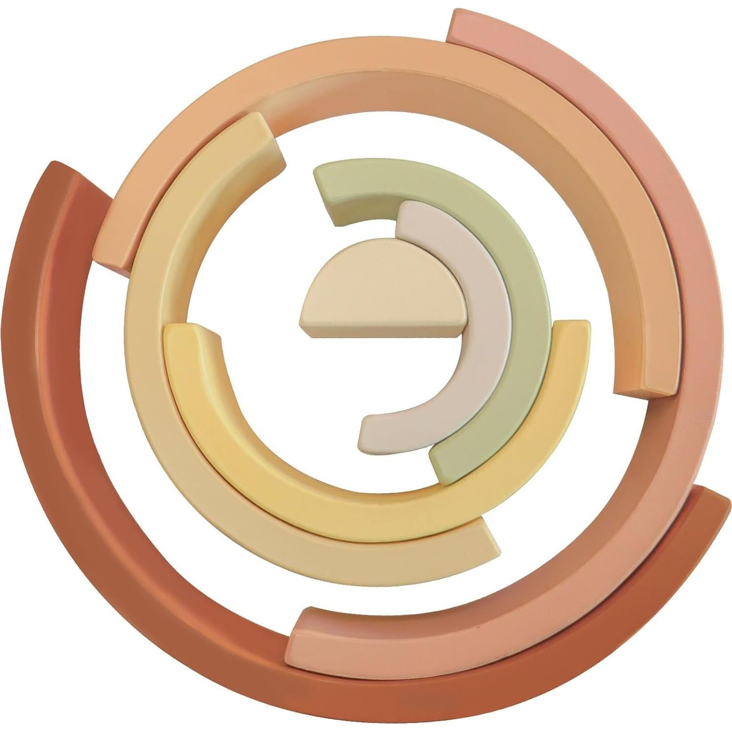 Juguete Apilable de Madera Arco Iris Asweets, 8 Bloques 26x5x13 cm