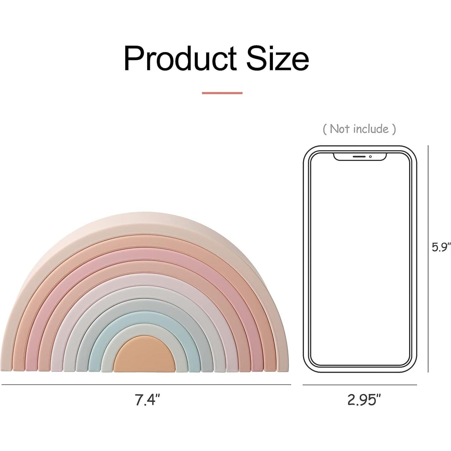 Juguete Apilable Arcoíris MCGMITT de Silicona 10 Capas