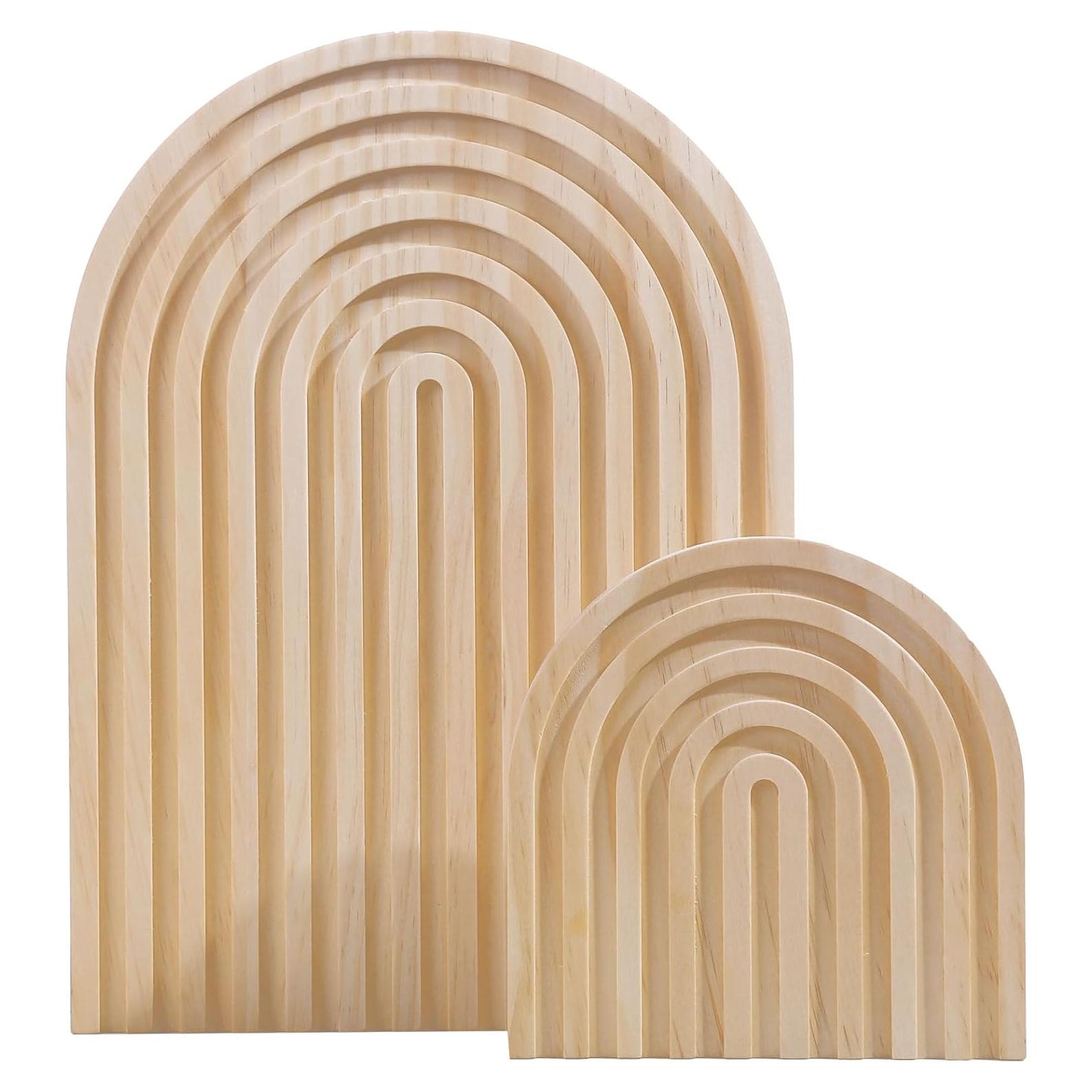 Juego de Decoración Arco de Madera Boho AFAMITOO 2 Piezas