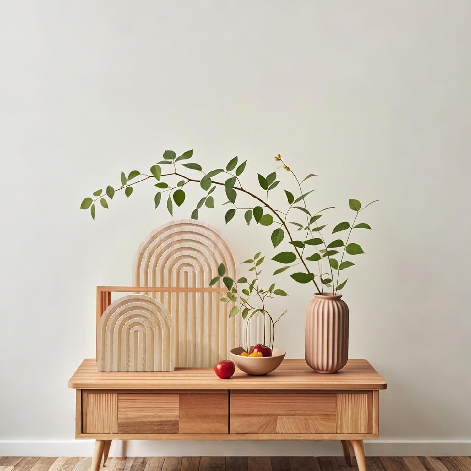 Juego de Decoración Arco de Madera Boho AFAMITOO 2 Piezas