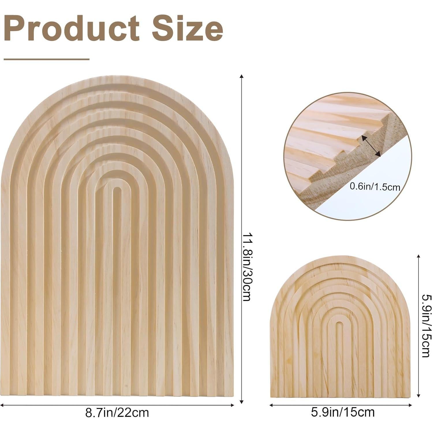 Juego de Decoración Arco de Madera Boho AFAMITOO 2 Piezas