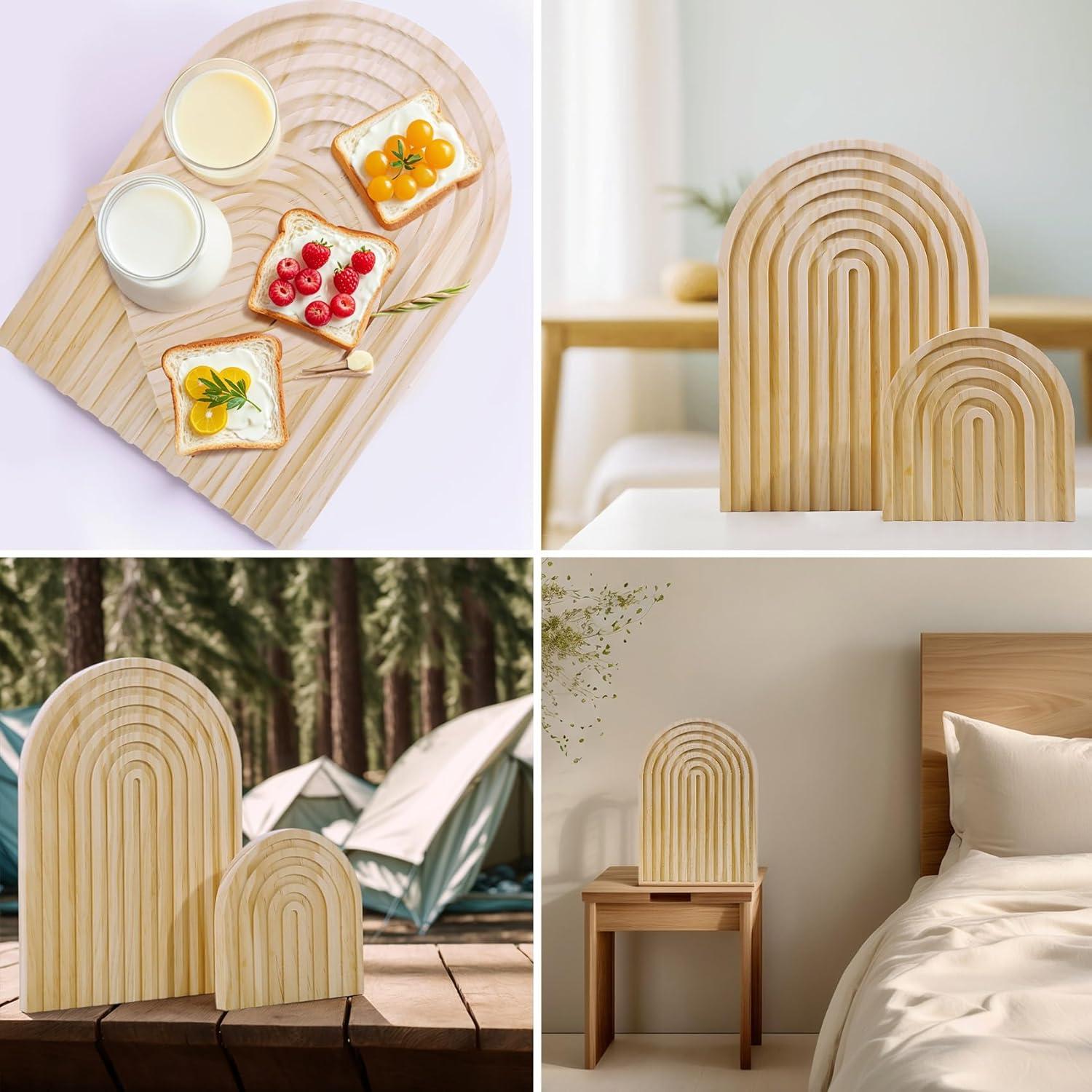 Juego de Decoración Arco de Madera Boho AFAMITOO 2 Piezas