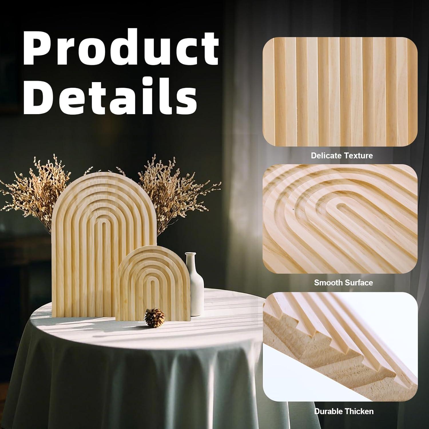 Juego de Decoración Arco de Madera Boho AFAMITOO 2 Piezas