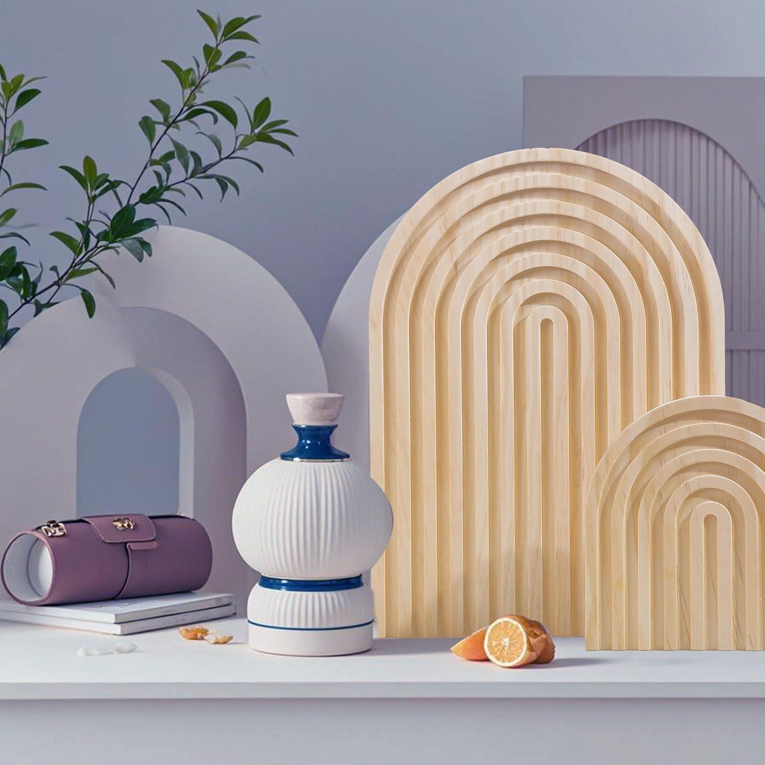 Juego de Decoración Arco de Madera Boho AFAMITOO 2 Piezas