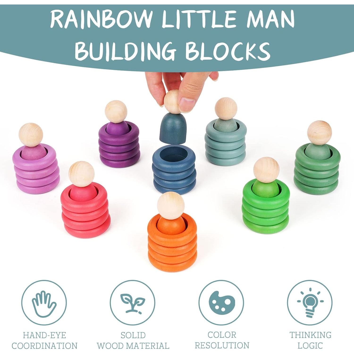 Juguete Montessori de Clasificación de Colores de Madera Agirlgle