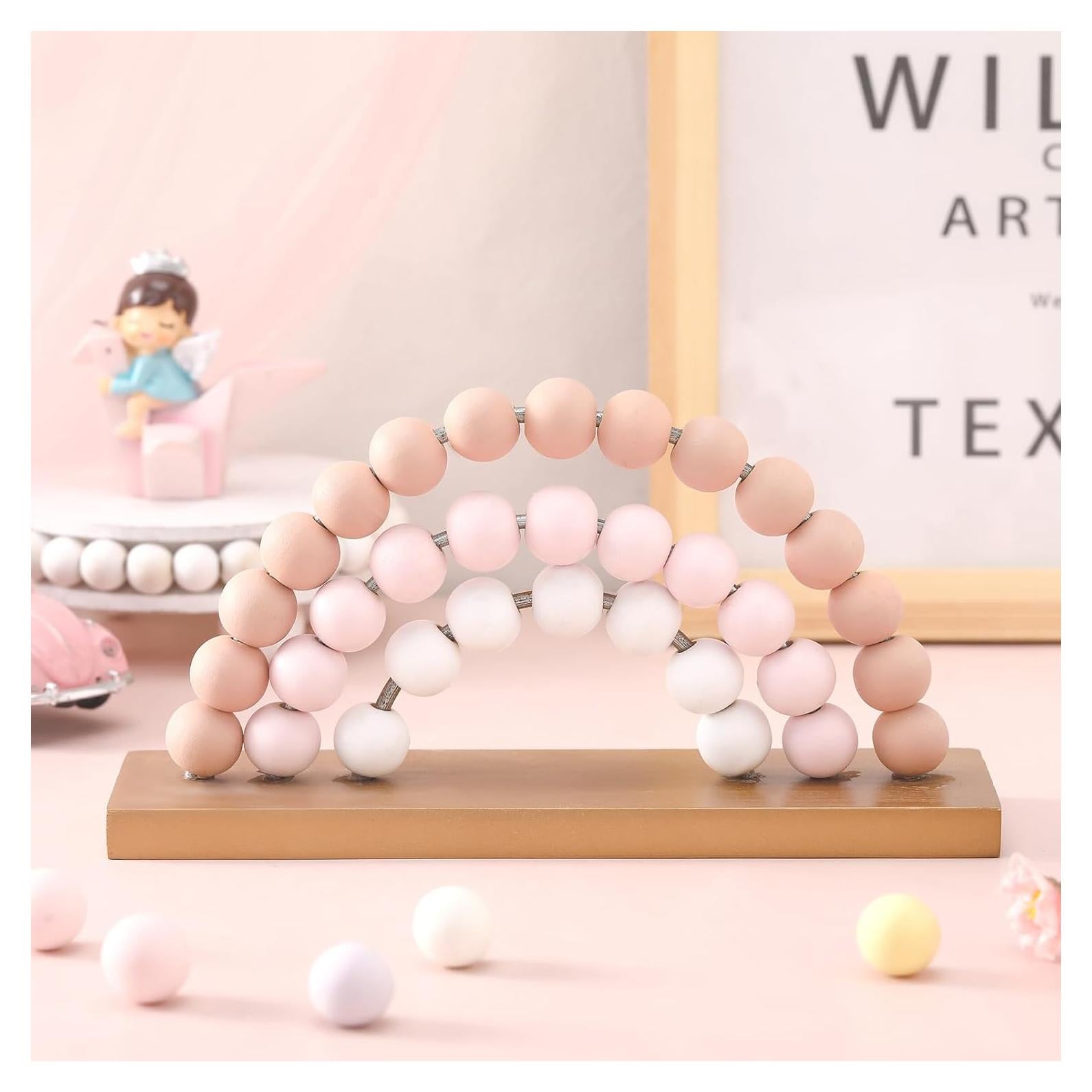 Decoración Educativa Arcoíris de Madera Arrowbash Rosa 22x12.7cm