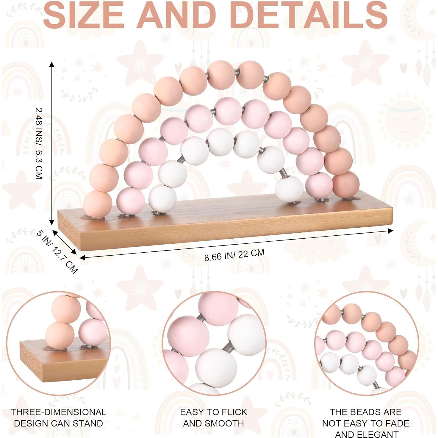 Decoración Educativa Arcoíris de Madera Arrowbash Rosa 22x12.7cm