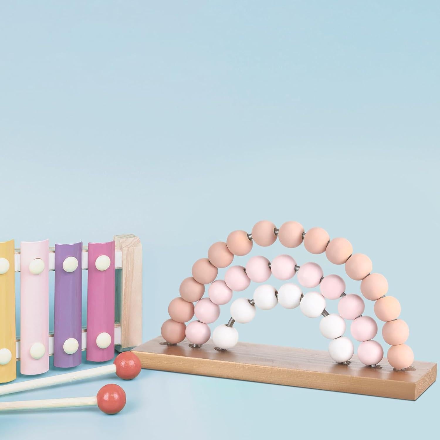 Decoración Educativa Arcoíris de Madera Arrowbash Rosa 22x12.7cm