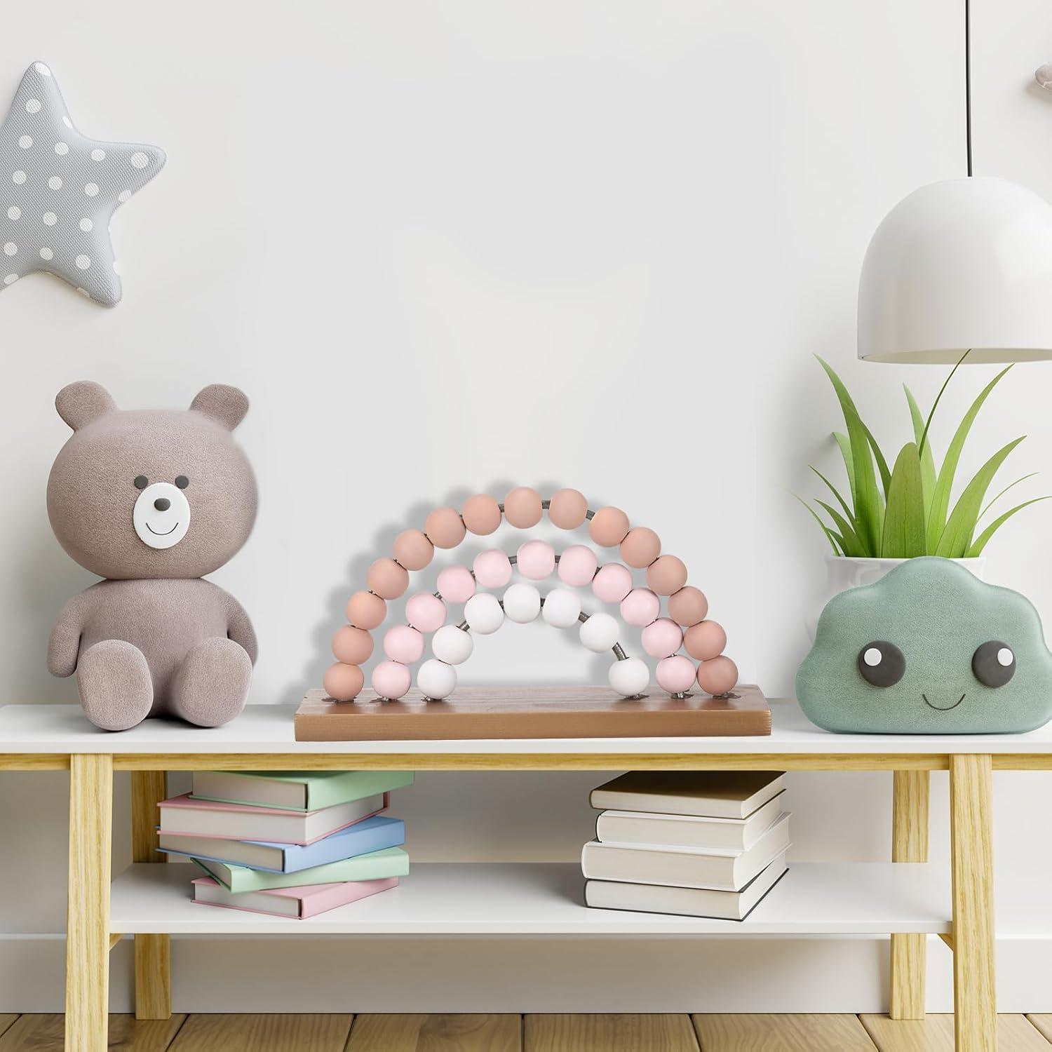 Decoración Educativa Arcoíris de Madera Arrowbash Rosa 22x12.7cm