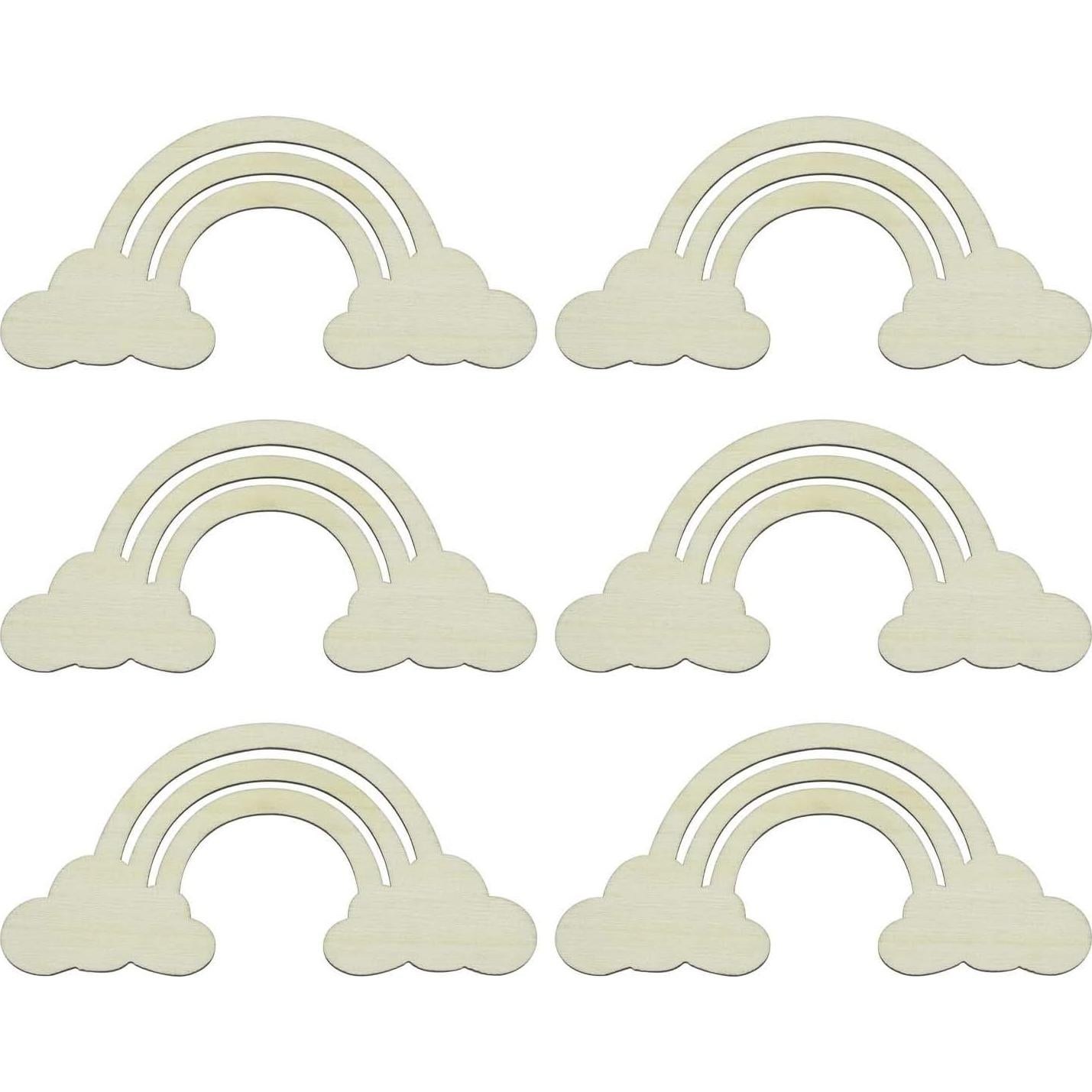 20 Adornos de Madera Arcoíris Creaides para Manualidades