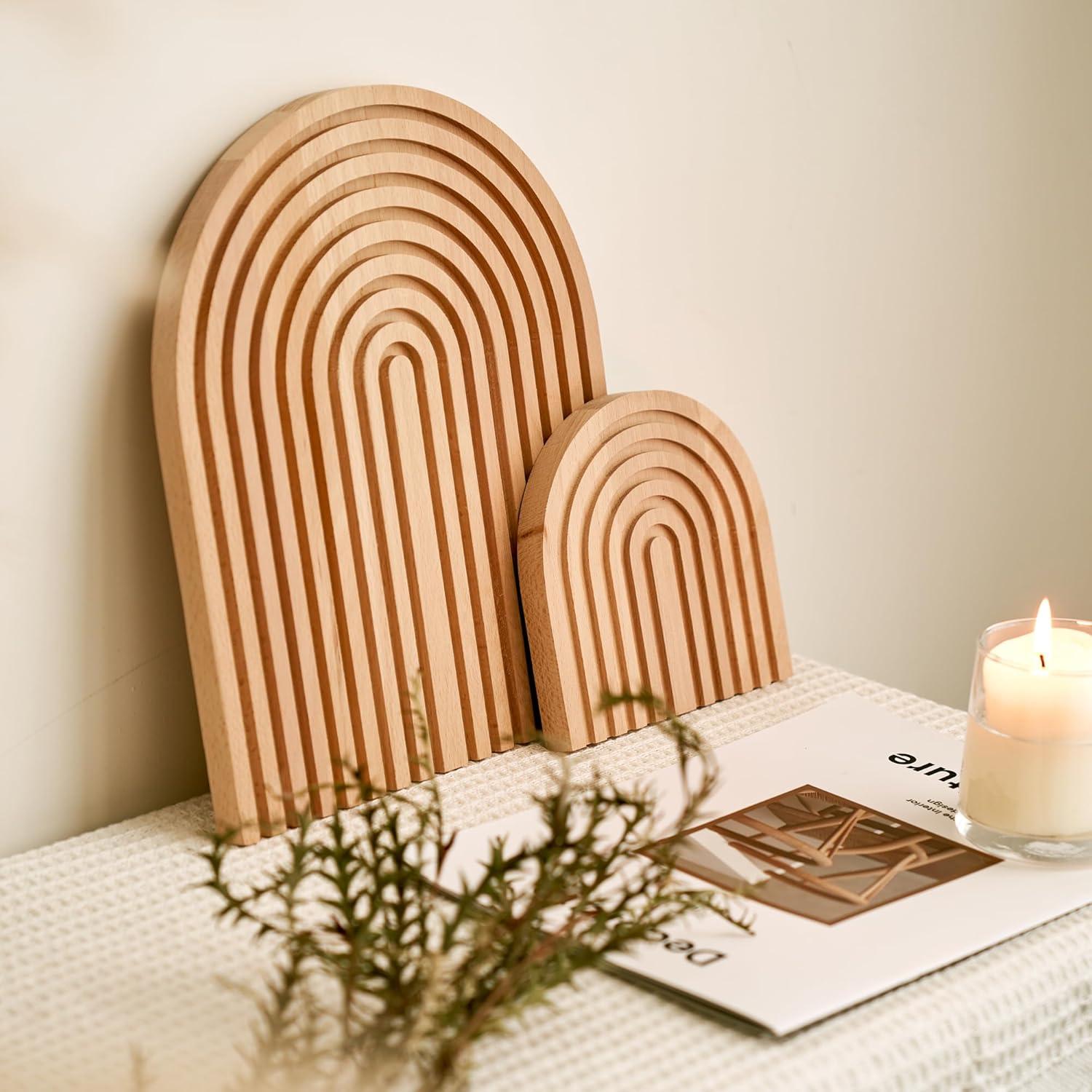 Set de 2 Arcos de Arcoíris de Madera Homtik - Decoración Boho