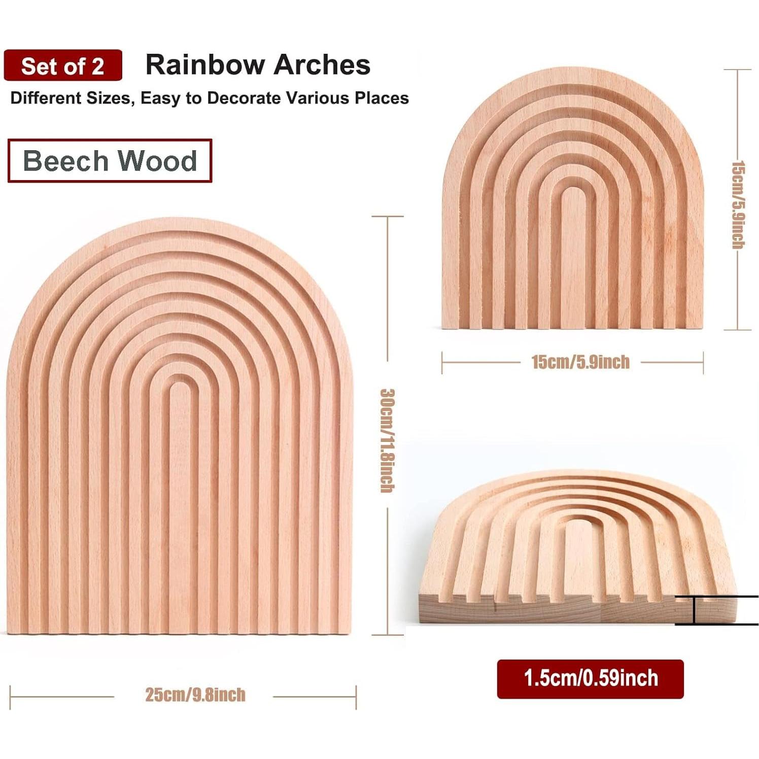 Set de 2 Arcos de Arcoíris de Madera Homtik - Decoración Boho