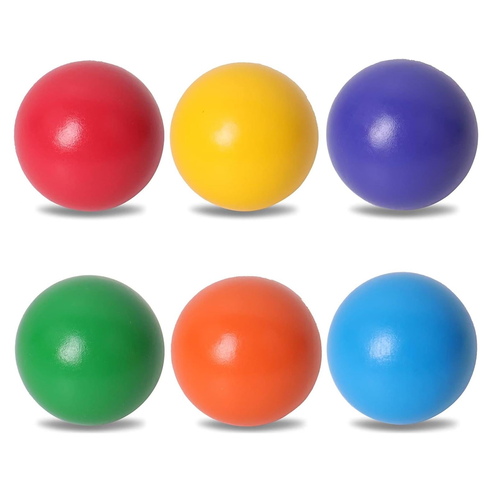 Pelotas de Madera Arcoíris SHIERDU - 6 Unidades para Niños