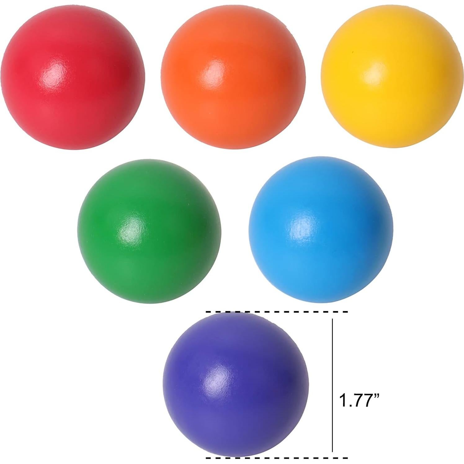 Pelotas de Madera Arcoíris SHIERDU - 6 Unidades para Niños