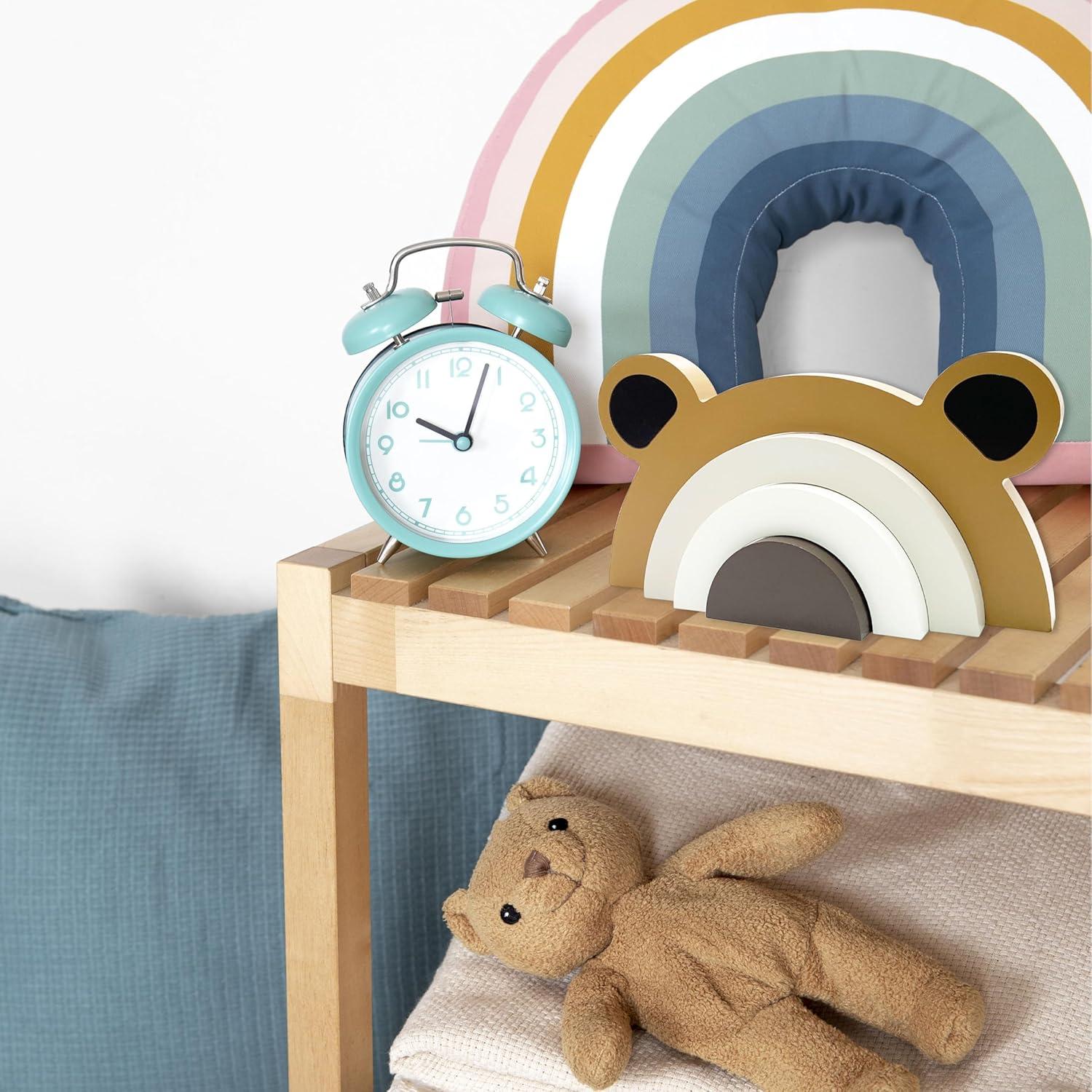 Decoración de Oso de Madera Arcoíris Ajqiomh 21x11cm