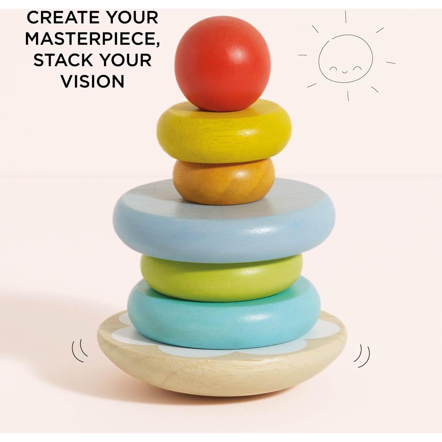 Apilador Arcoíris de Madera Le Toy Van - 7 Piezas 18+ Meses