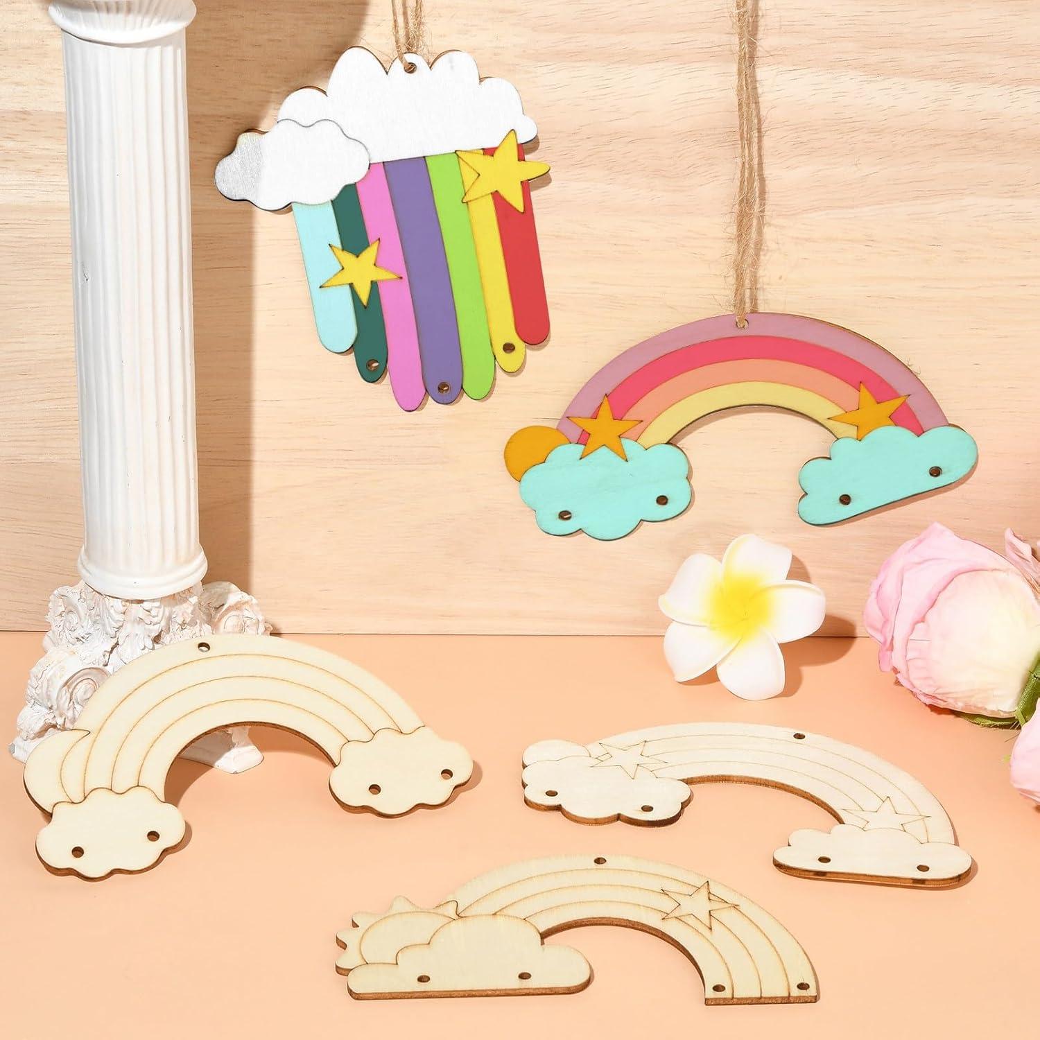 Recortes de Madera Arcoíris UR URLIFEHALL 40 Piezas 63-107mm